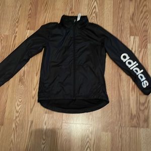 Black Adidas windbreaker
